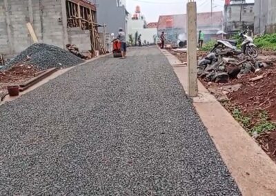 Pengerjaan Pemadatan Batu Split